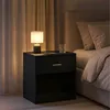 Relaxdays Nachttisch, Schublade, offenes Fach, HBT: Produktbild-Vorschau 2