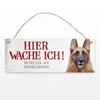 Betreten auf eigene Gefahr - Hier wache ich! Metallschild Produktbild-Vorschau 2