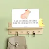 Mr. & Mrs. Panda Blechschild Capybara Blume DIN A3 - Weiß - Produktbild-Vorschau 3