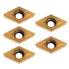 Five diamond-shaped metal inserts with a hole in the center, arranged in a staggered pattern against a white background. Náhľad obrázku produktu