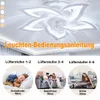 65 cm Deckenventilator mit Licht, Blüten-Design – Produktbild-Vorschau 5