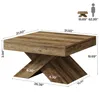 Tribesigns, tavolino quadrato, 80 cm, in stile rustico, in Anteprima dell’immagine prodotto 9