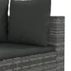 4-tlg. Garten-Sofagarnitur mit Kissen Grau Poly Rattan Produktbild-Vorschau 6