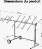 Otočný lakovací stojan Wiltec 2300 x 610 x 1340 mm, so 4 Náhľad obrázku produktu 9