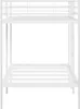 A white metal bunk bed frame shown from the side against a white background. Náhled obrázku produktu