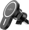 A black car phone holder with a magnetic charging pad. Náhled obrázku produktu
