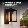 Ledvion Wandleuchte IP44 E27 schwarz sensor Quadrat Produktbild-Vorschau 4
