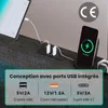okwish Lit rembourré double 140 x 200 cm avec port USB et Voir les images du produit 8