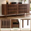 Merax Sideboard mit 6 Schubladen, Kommode Lamellen Design Produktbild-Vorschau 6