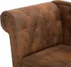 vidaXL Chaise Longue Brown Suede Look Náhled obrázku produktu 5