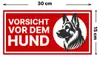 Warnung vor dem Hund Hinweisschild 30x15 cm wetterfest Produktbild-Vorschau 6