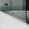 A close-up view of a shower enclosure over a bathtub. Podgląd zdjęcia produktu