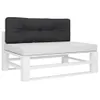 vidaXL Palettenkissen Schwarz 120x40x12 cm Stoff Produktbild-Vorschau 3
