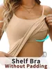 ASKSA Dámské spodní tričko Bra Shirt Basic U-Neck Built-in Náhled obrázku produktu 4