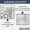 DELUKE® Gartenbank Gabionen TELLE aus Stahl | 100x102x72cm Produktbild-Vorschau 5