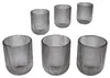 Agata 6x Wassergläser grau 250ml Glas Relief Cocktail Saft Produktbild-Vorschau 2