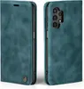 A teal flip-style phone case is shown from two angles, open and closed, against a white background. Produktbild-Vorschau