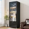 OKWISH Vitrine Noire avec Éclairage LED 16 Couleurs - Voir les images du produit 3