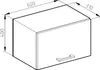 Hängeschrank Vicco R-Line Rot 60 cm J-Shape, flach, Model Produktbild-Vorschau 3