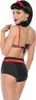 Vintage-Wendebikini in schwarz/rot/weiß - S Produktbild-Vorschau 1