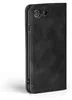 A black flip case for a smartphone is shown from the side. Produktbild-Vorschau