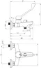 Wall-mounted bath faucet with Clinic lever Voir les images du produit 2