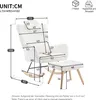 Merax Schaukelstuhl mit Hocker – Relaxstuhl aus weichem Produktbild-Vorschau 7
