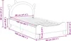Bedframe voor kinderen met hoofdbord Roze 80 x 160 cm PU Productafbeelding-voorbeeld 10