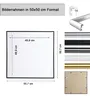 Diagrams and color swatches of a picture frame. Produktbild-Vorschau