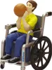 Set di figure di persone con handicap - figure di Anteprima dell’immagine prodotto 4