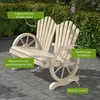 Sweiko Gartenbank, Wagenrad-Design, für 2 Personen, Produktbild-Vorschau 4
