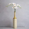 Leewadee Große Bodenvase 14 x 65 cm - Metall in gold Produktbild-Vorschau 2