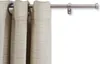 A close-up of a curtain rod with a beige curtain hanging from it. Produktbild-Vorschau