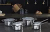Tefal H852S8 Nordica 4-piece pan set stainless steel/glass Voir les images du produit 3