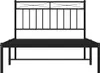 vidaXL Bettgestell mit Kopfteil Metall Schwarz 100x200 cm Produktbild-Vorschau 4