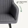 2er Set Velours Esszimmerstühle mit Ziernähten FLORENCE Produktbild-Vorschau 6