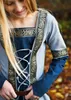 A young girl wearing a medieval-style dress outdoors in autumn. Produktbild-Vorschau