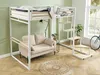 Zwischengeschoßbett 140 x 200 cm - Metall und MDF - Weiß + Produktbild-Vorschau 9