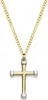 Anhänger Kreuz bi-color mit 1,1 mm Goldkette 36 cm 585 - 14 Produktbild-Vorschau 1