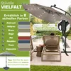 tillvex Alu Ampelschirm Cappuccino LED Solar Ø 300 cm mit Produktbild-Vorschau 5