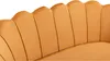 Muschelförmiges 2-Sitzer-Sofa aus senfgelbem Velours Produktbild-Vorschau 5