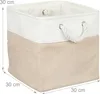 Relaxdays Aufbewahrungskorb, 4er Set, Leinen, mit Produktbild-Vorschau 4