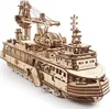 A 3D mechanical wooden model of a research ship. Podgląd zdjęcia produktu