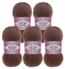 5 x 100g Strickgarn Alize Cotton Gold Uni Klassikgarn Häkelgarn braun Produktbild-Vorschau