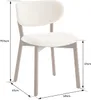 Lot de 2 chaises en bois clair et tissu boucle beige AURA Voir les images du produit 8