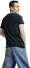 A man wearing a black t-shirt and blue jeans, viewed from the back. Produktbild-Vorschau