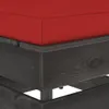 Modulares Mittelsofa mit Kissen Grau Imprägniertes Holz Produktbild-Vorschau 5