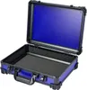An open blue and black transport case is shown against a white background. Produktbild-Vorschau