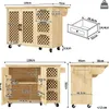 Kuchynský ostrov 120x75cm skladací servisný vozík s Náhľad obrázku produktu 5
