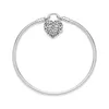 Pandora 597602 Armband Smooth Silver Padlock Regal Heart Produktbild-Vorschau 2